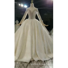 Jancember HTL1593 Últimos elegantes vestidos de novia con apliques de encaje con cuentas en Dubai